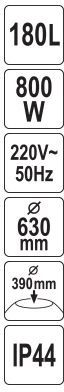 Toya Sa Poland Betono maišyklė | 800 W | 180 l (YT-90603)