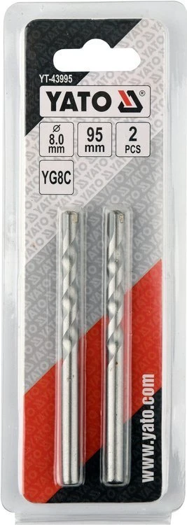 YATO grąžtai PROWADZĄCE Pultas TCT 8mm / 2vnt..