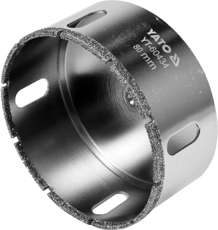 Grąžtas Deimantinė gręžimo karūna Yato YT-60434; 80 mm