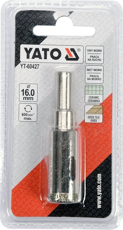 Grąžtas YATO KORONA Z NASYPEM DIAMENTOWYM 16mm