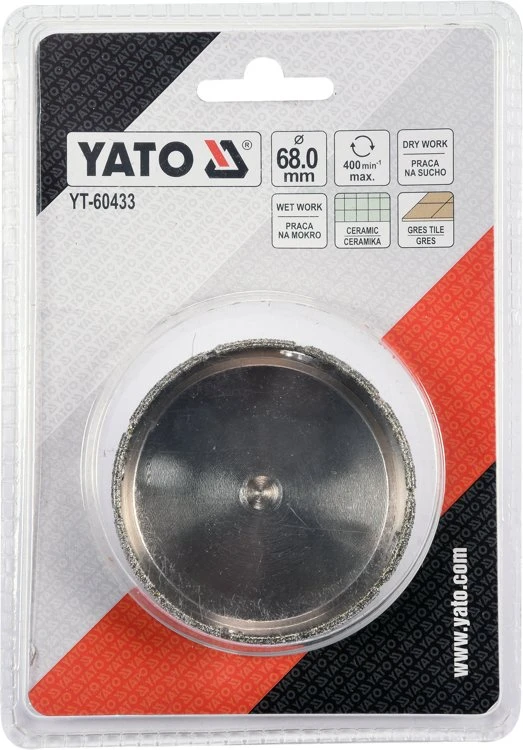 Grąžtas Deimantinė gręžimo karūna Yato YT-60433; 68 mm