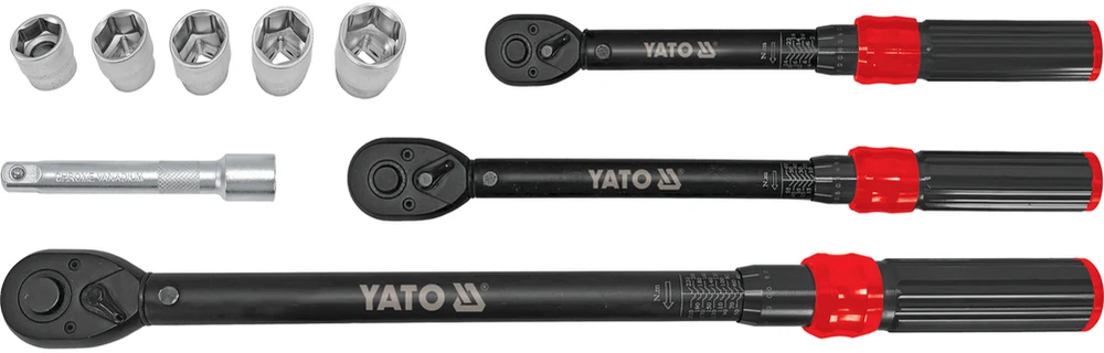 Yato Toya Sa Poland Dinamometrinių raktų rinkinys | 1/4", 3/8", 1/2" | 2–220 Nm | 9 vnt. (YT-07716)