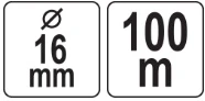 Vorel Džiuto lynas 16 mm, 100 m, skirtas statyboms, natūralaus pluošto lynas, susuktas džiuto virvė, didelio stiprumo lynas