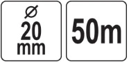 Vorel Džiuto virvė 20 mm, 50 m, statyboms, 3 gijų susukta virvė, natūralaus pluošto virvė, pramoninė virvė