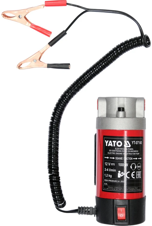 Yato Elektrinis alyvos ištraukimo siurblys 12V, skirtas variklio alyvai, dyzelinio alyvos ištraukimo įrenginys, mazuto siurblys