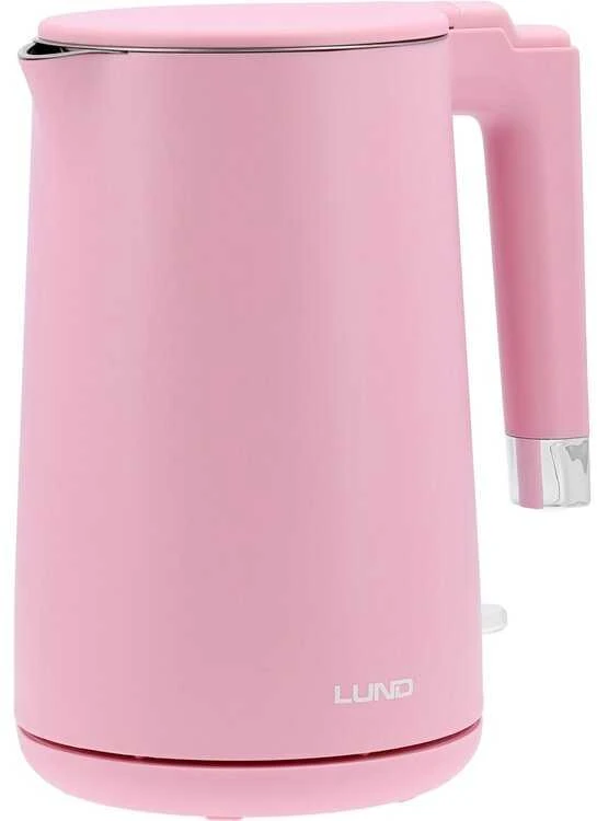 Lund Elektrinis virdulys 1,5 l, vėsus paviršius, 2200 W, rožinis virdulys, belaidis virdulys