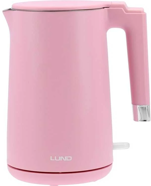 Lund Elektrinis virdulys 1,5 l, vėsus paviršius, 2200 W, rožinis virdulys, belaidis virdulys