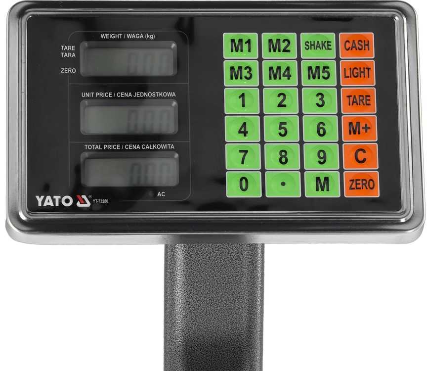 Yato Toya Sa Poland Elektroninės platforminės svarstyklės 150 kg/50g paklaida (YT-73280)
