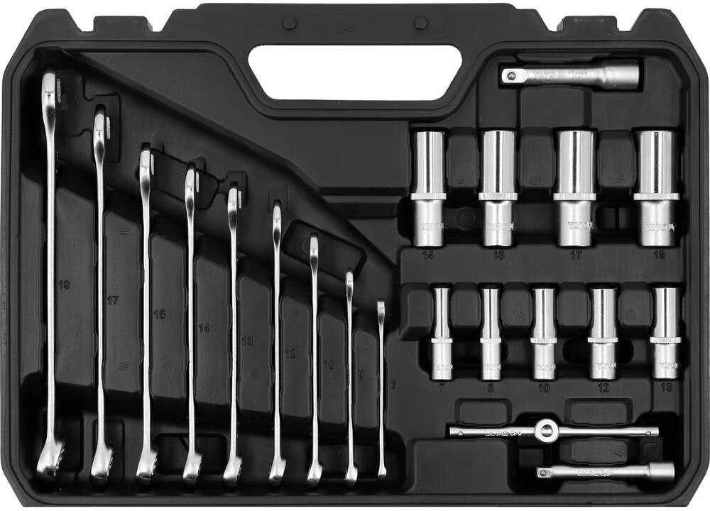 Yato Toya Sa Poland Galvučių ir įrankių rinkinys – AS-Drive, 72 dantų – 1/4" + 3/8", 92 vnt (YT-38785)
