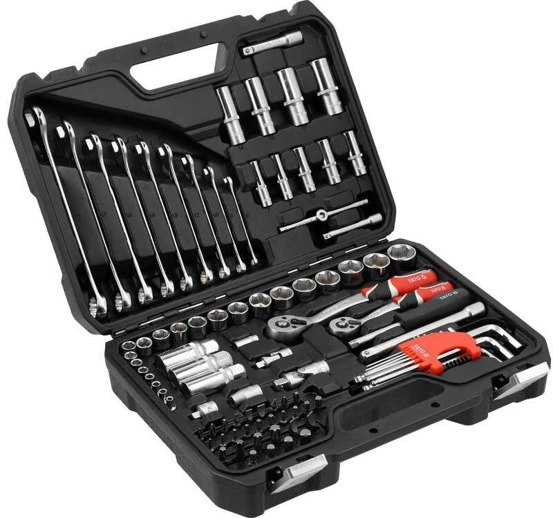 Yato Toya Sa Poland Galvučių ir įrankių rinkinys – AS-Drive, 72 dantų – 1/4" + 3/8", 92 vnt (YT-38785)