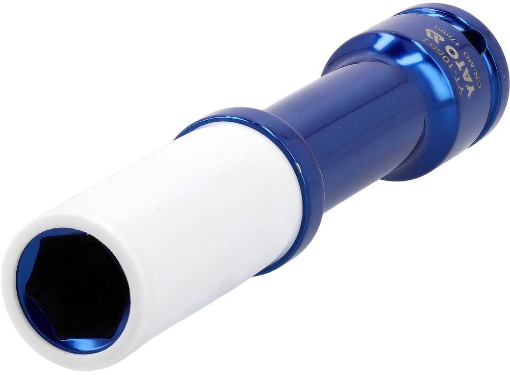 Toya Sa Poland Galvutė smūginė ilga plonasienė prailginta | 150 mm | su plastikine apsauga | 12,7 mm (1/2") | 17 mm (YT-10591)