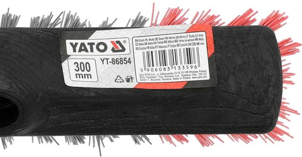 Toya Sa Poland Gatvės šepetys sodo valymui | 300 mm | PET/PVC šeriai | kūginis sriegis (YT-86854)