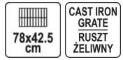 Toya Sa Poland Grilis | plieninės grotelės | DELUXE XXL | 78x42.5 cm (99917)