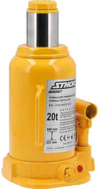 Toya Sa Poland Hidraulinis butelinis domkratas | 20 t | 235–440 mm (80097)