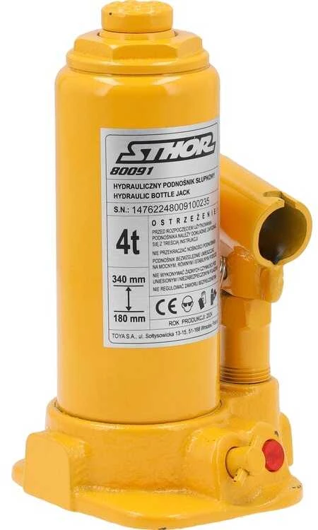 Toya Sa Poland Hidraulinis butelinis domkratas | 4 t | 180–340 mm (80091)