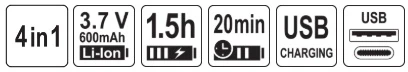 Lund Toya Sa Poland Įkraunamas pieno plakiklis | 4in1 | 10 W (68478)