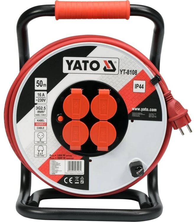 Ilgintuvas ant ritės Yato YT-8108, 50 m, 3x2,5 mm²