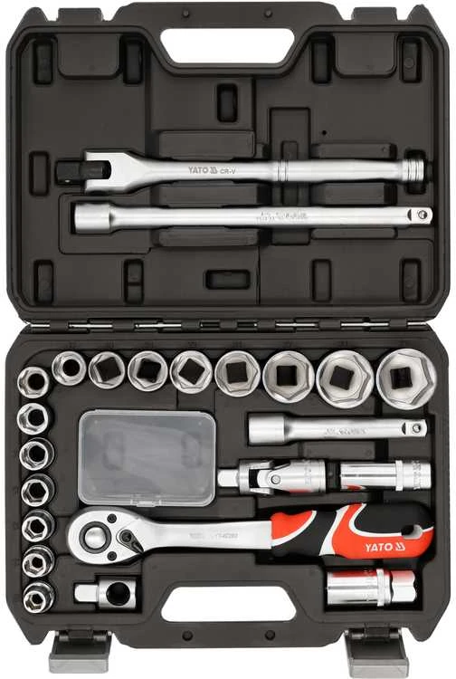 Yato Toya Sa Poland Įrankių rinkinys 1/2" galvutėms | 10–32 mm | 24 vnt (YT-12662)