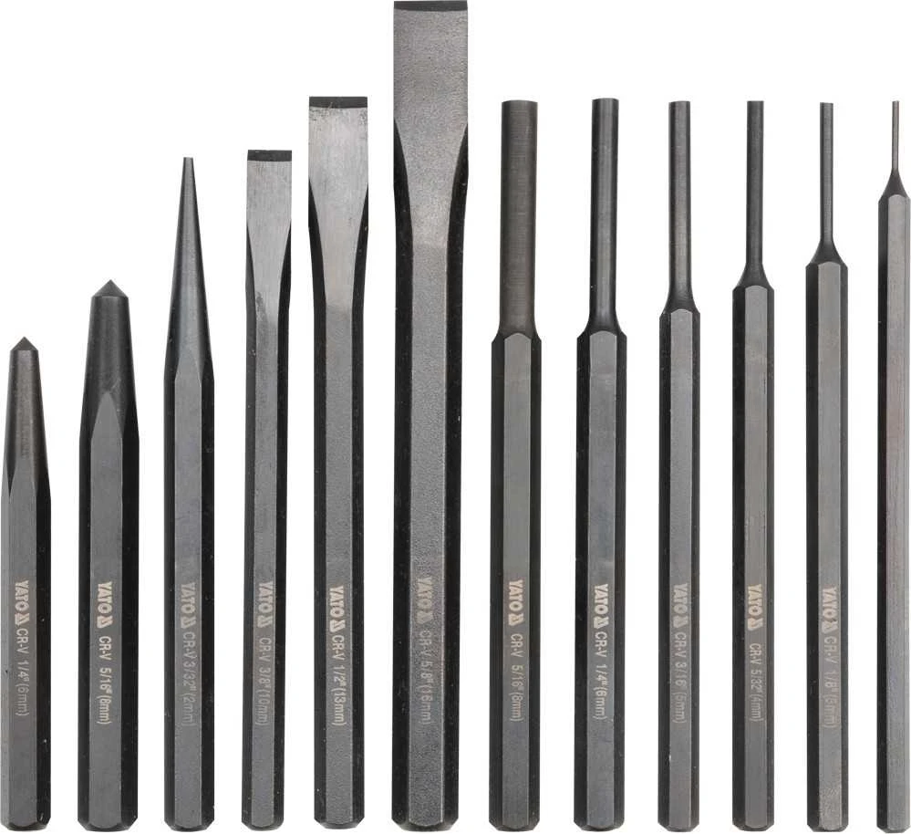 Kaltų rinkinys Yato YT-4714; 12 vnt.