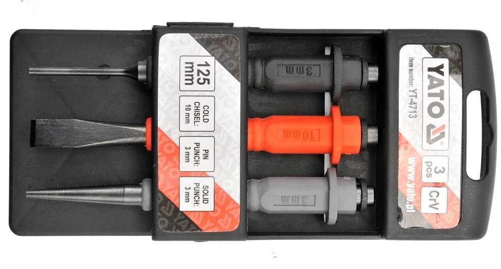 YATO KOMPLET PRZECINAKÓW I WYBIJAKÓW MINI 3 vnt.. 4713