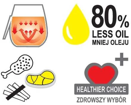 Lund Toya Sa Poland Karšto oro gruzdintuvė | be aliejaus, LCD valdymas | 5 L, 1450 W (67561)