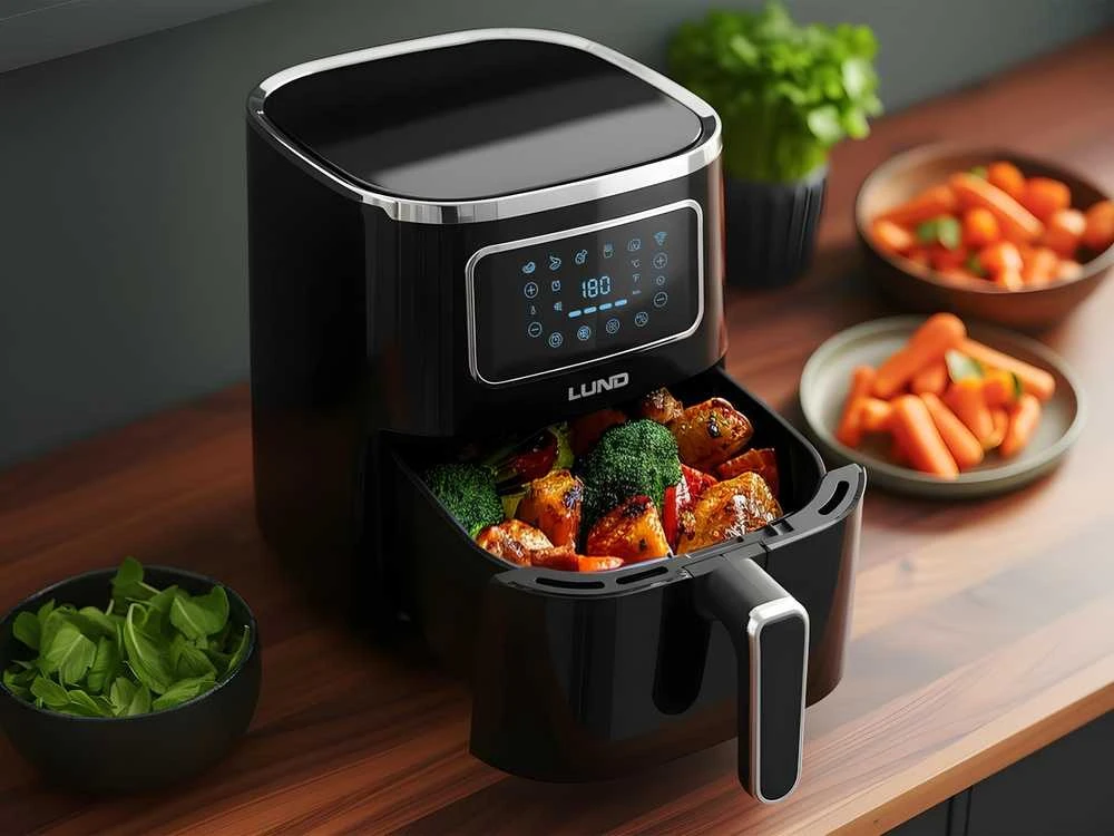 Lund Toya Sa Poland Karšto oro gruzdintuvė | be aliejaus, LCD valdymas | 5 L, 1450 W (67561)