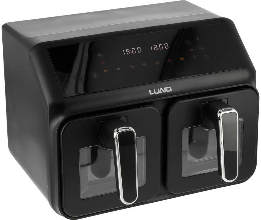 Toya Sa Poland Gruzdintuvė be riebalų, dvigubas krepšys, 8 litrų talpa, sveikas maisto gaminimas, juoda, daugiafunkcinis virtuvės prietaisas
