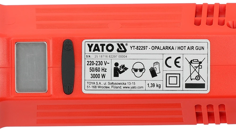 Yato Toya Sa Poland Karšto oro pūstuvas su LCD ekranu | 3000 W (YT-82297)