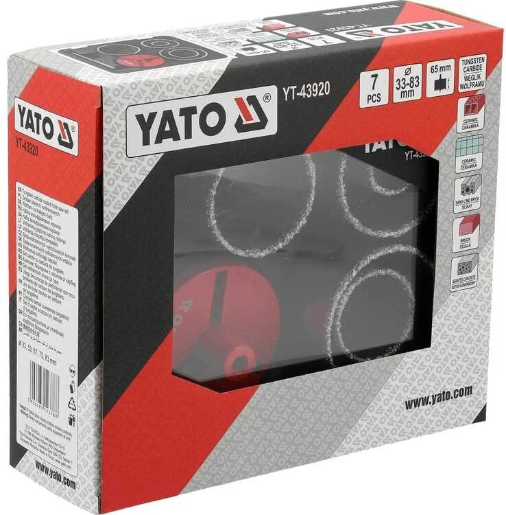 Yato Toya Sa Poland Karūnėlių komplektas | su volframo karbidu | 33–83 mm | 7 vnt. (YT-43920)