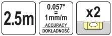 YATO MŪRO STATCHAS VERTIKALUS / HORIZONTALUS 250cm SU RANKENE 3078