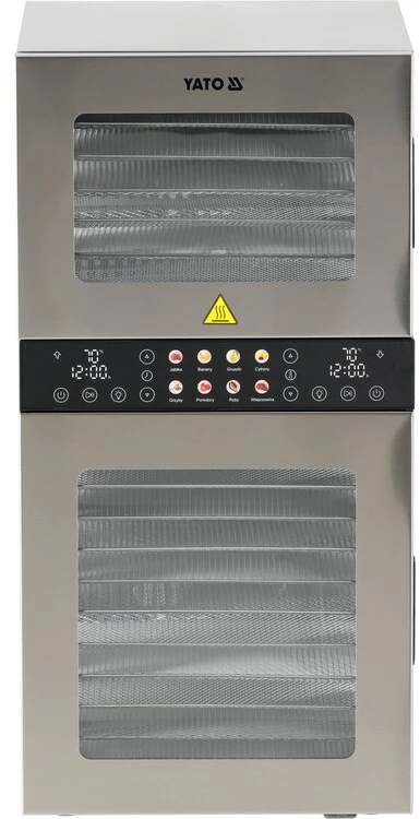 Toya Sa Poland Maisto džiovyklė | 20 padėklų | 35–75 °C | 1500 W (YG-16001)
