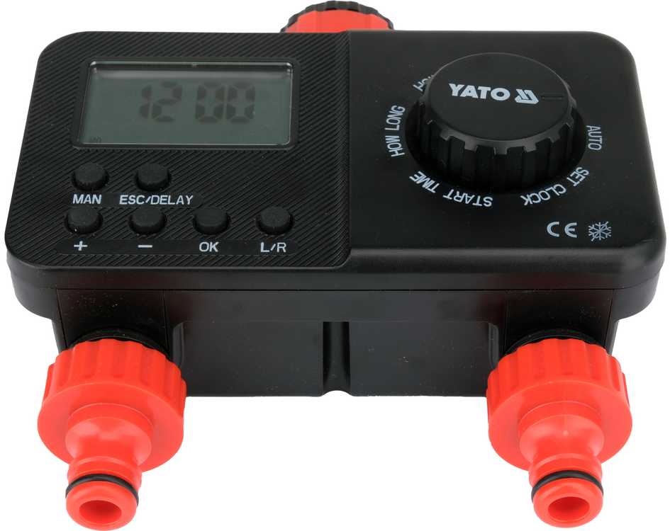 Toya Sa Poland Automatinis sodo laistymo valdiklis | 2 zonos, 6 ciklai/d., LCD | (YT-90201)