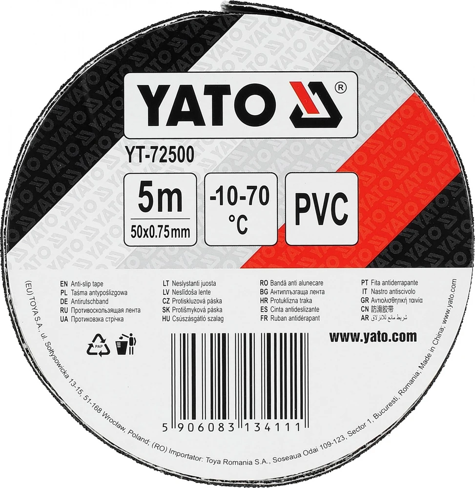 Toya Sa Poland Neslystanti lipni juosta | juoda | 50 mm x 5 m (YT-72500)