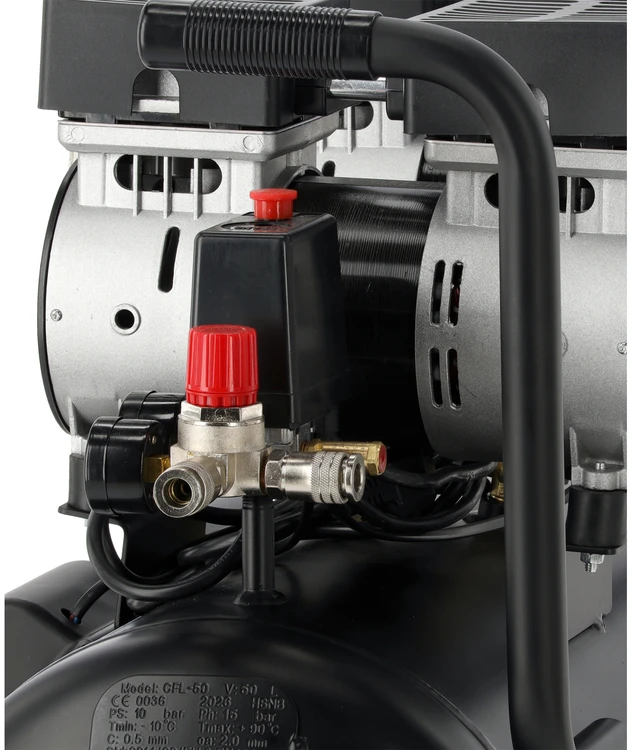 Toya Sa Poland Oro kompresorius tylus | betepalinis | 50L/0.8MPA/8BAR/115PSI/ 280l/min | 1500 W (YT-23345)