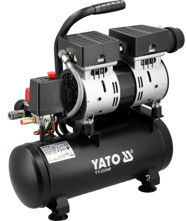 Toya Sa Poland Oro kompresorius tylus | betepalinis | 6L/0.8MPA/8BAR/116PSI/ 107l/min | 550 W (YT-23340)