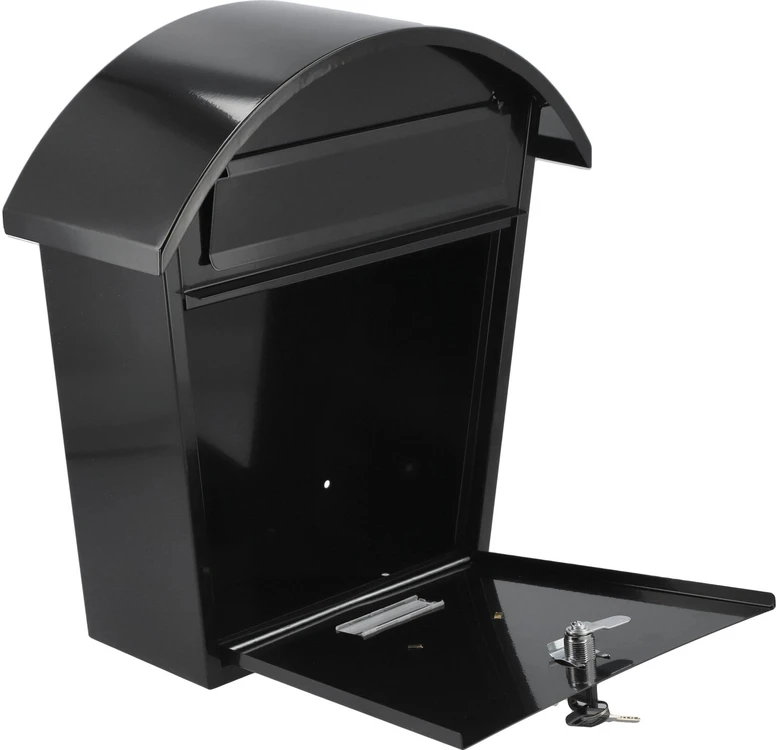 VOREL Pašto dėžutė 380 x 320 x 105mm Juodas
