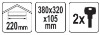 Vorel pašto dėžutė 380x320x105mm bronzinė