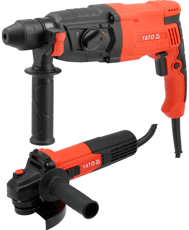 Toya Sa Poland Perforatorius | SDS PLUS | 800W + kampinis šlifuoklis 125 mm | 750 W | su dėže (YT-821200)