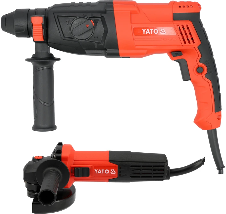 Toya Sa Poland Perforatorius | SDS PLUS | 800W + kampinis šlifuoklis 125 mm | 750 W | su dėže (YT-821200)