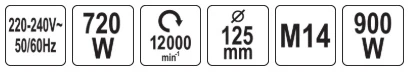 Toya Sa Poland Perforatorius | SDS PLUS | 800W + kampinis šlifuoklis 125 mm | 750 W | su dėže (YT-821200)