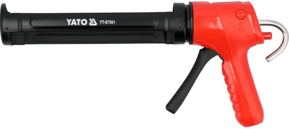 Toya Sa Poland Pistoletas silikonui su srauto stabdymo vožtuvu 230 mm | 300 ml (YT-67501)