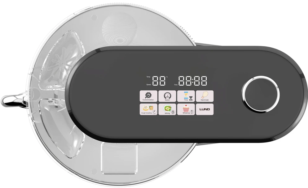 Virtuvinis kombainas Toya Sa Poland Planetarinis mikseris | 2000 W | 6L | 8 greičiai + turbo | LED CONTROL | timer (67815)