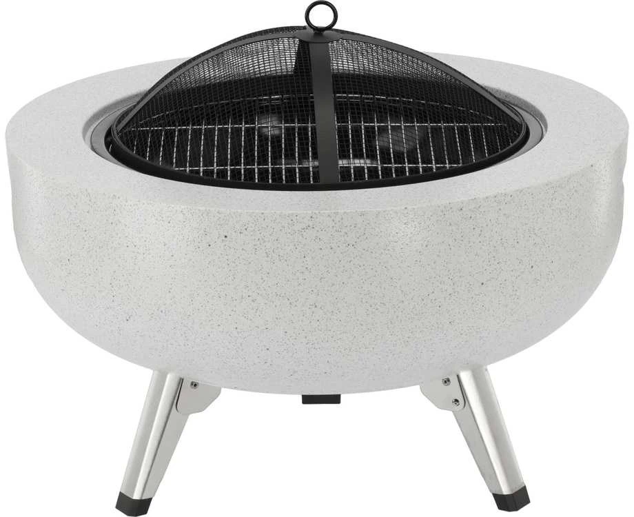 Toya Sa Poland Plieninis židinys su grotelėmis | 3 viename: grilis, stalas, židinys | 43,5 cm (99718)