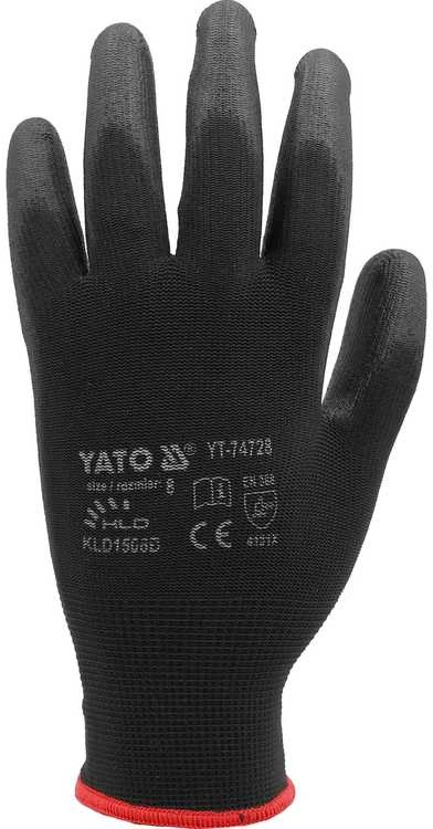 YATO RĘKAWICE ROBOCZE NYLONOWE Juoda 9