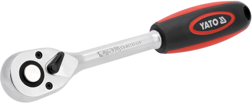 Yato Toya Sa Poland Rankena galvutėms terkšlinė | smulkūs dantukai 90T | 12.5 mm (1/2") (YT-03243)