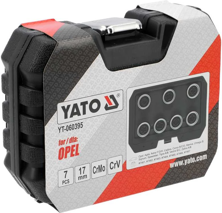 Toya Sa Poland Ratų varžtų slapukų rinkinys – OPEL, profesionalus – 17 mm, 7 vnt (YT-060395)