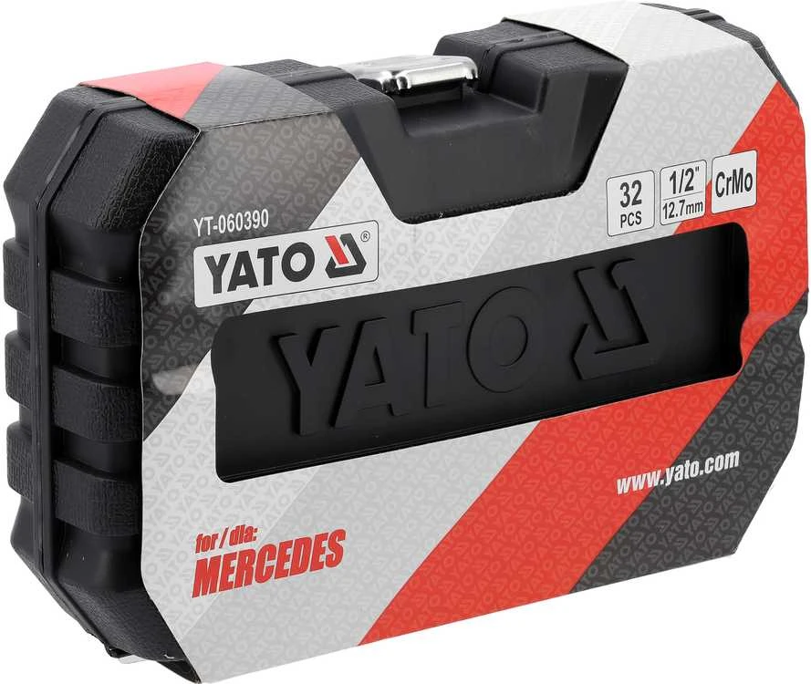 Toya Sa Poland Ratų varžtų slapukų rinkinys – MERCEDES, profesionalus – 32 vnt, 1/2" (YT-060390)