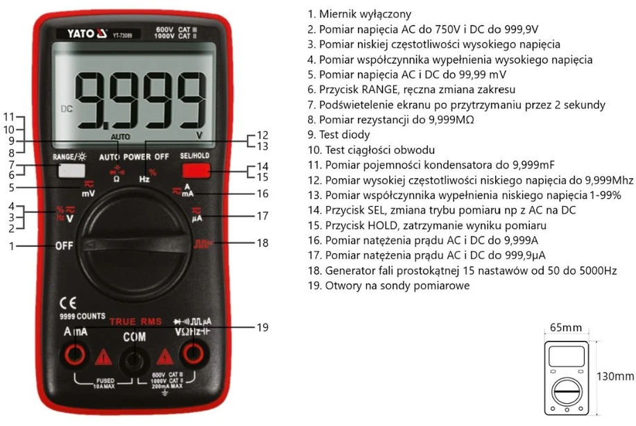 Multimetras Yato YT-73089