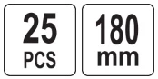 Toya Sa Poland Smeigtukai / ankeriai sodo kraštams ir medžiagoms tvirtinti | 180 mm 25 vnt. (88713)