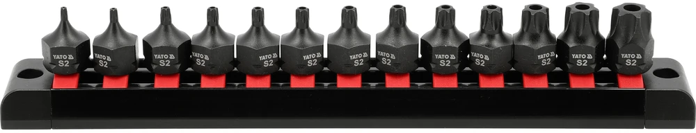 Toya Sa Poland Smūginiai antgaliukai su skylutėmis TORX | T10 - T70 | 3/8" | 13 vnt (YT-10668)